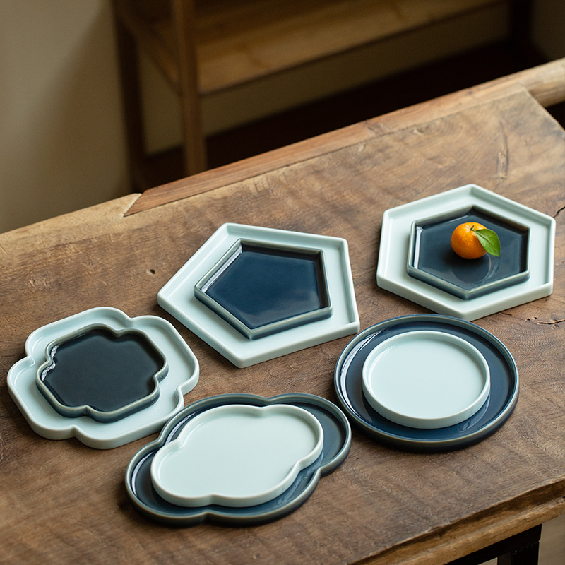 Japanese porcelain tray bearing tea tea table manually pot of fruit bowl all the household contracted kung fu tea tray was dry terms plate