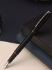 Hand-Polished Nib Black Warrior Simple Art Curved Nib Men's Professional Calligraphy Pen for Practicing Writing, Small Curved Nib Regular Script Gift Pen, Special Fine Ef Straight Nib Engraving Pen for Third-Grade Primary School Students