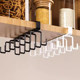 Storage drain cabinet hanger cup holder saves space