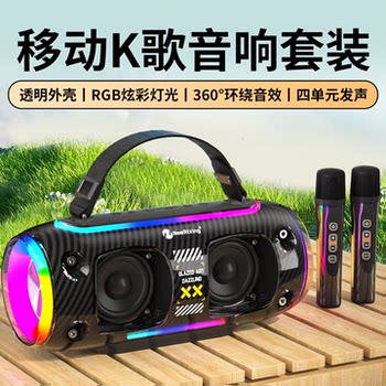 Microphone and Speaker Integrated Wireless Karaoke Singing Home Ktv Outdoor Portable Square Dance Bluetooth Speaker