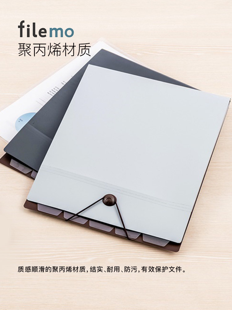 Digio2 Filemo A4 Document Organizer Accordion Storage Bag, Horizontal and Vertical Styles, Fashionable, Simple, Solid Color, Sturdy, Durable, Stain-Resistant, Multi-Pocket, Office, Student, Exam Paper, Document, Drawing Storage, Pp