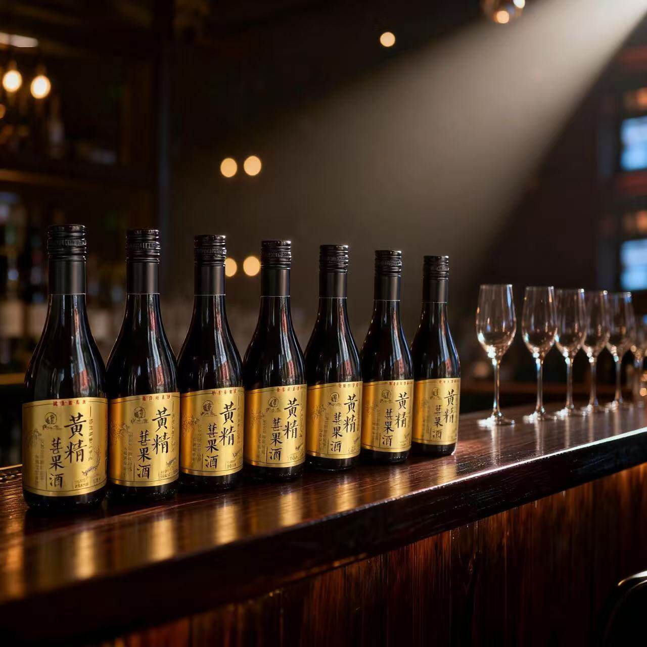 毅元堂黄精葚果酒原汁发酵小酒12度礼盒晚安酒187ml*6支