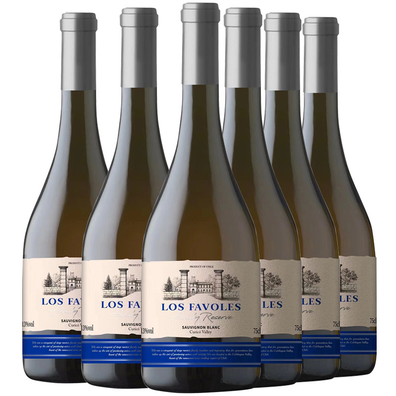 【年货整箱囤】【橡木桶陈酿干白】智利原瓶进口红酒整箱6支装  长相思干白葡萄酒