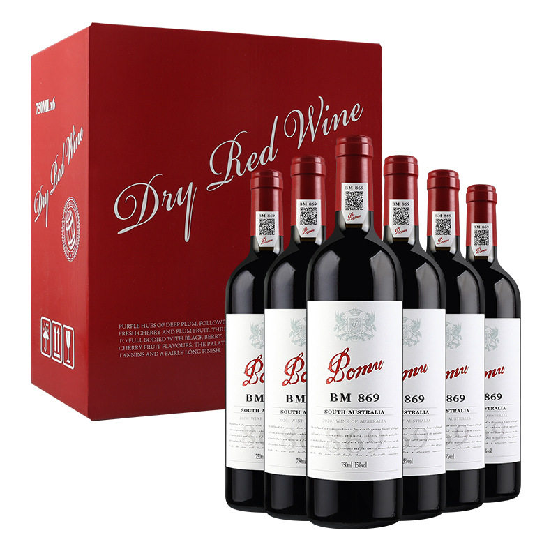 伯慕酒庄【750ml*6支彩箱装】红酒15度西拉整箱干红葡萄酒