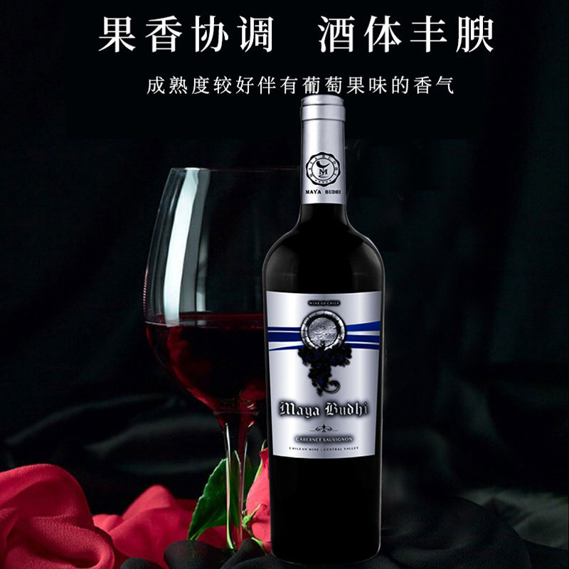 玛雅葡提赤霞珠干红葡萄酒红酒13度