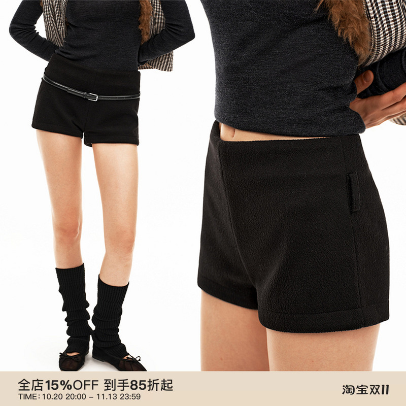 Puki's "Matching Essential" Classic Mini Shorts, with a Crisp Drape, A-Line Hem, Slimming Effect, Mid-Low Waist, Casual Shorts Puki's "Matching Essential" Classic Mini Shorts, with a Crisp Drape, A-Line Hem, Slimming Effect, Mid-Low Waist, Casual Shorts