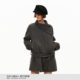 PUKI 45% sheep wool scarf collar wool double-sided woolen coat retro autumn and winter lace-up warm woolen coat