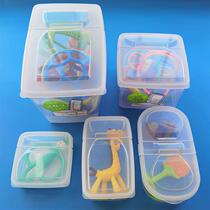 Baby teether storage box big baby small mushroom teether childrens toy chewing gum pacifier dust-proof storage box