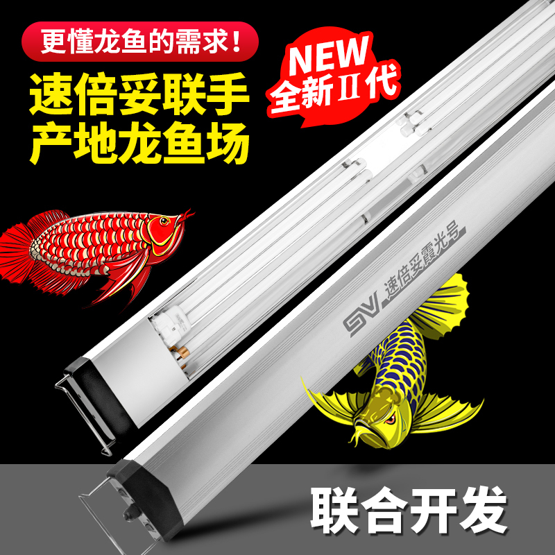 Speedbeito Second Generation Xia Guanghao Arowana Special Color-Enhancing Lamp Aquarium Brightening Lamp Ornamental Tri-Color T5 Full Spectrum