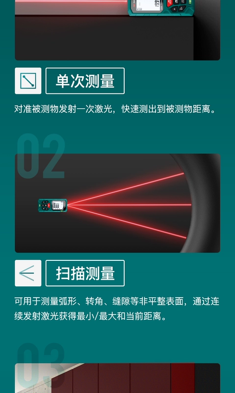 Đại bàng đo xa laser cầm tay có độ chính xác cao thước laser điện tử hồng ngoại thước đo sạc đo phòng mét