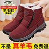 Old Beijing Cotton Shoes for Women, Winter Fleece-Lined, Thickened, Warm, Non-Slip, Comfortable Snow Boots for Mothers, Elderly Women, and Grandmothers