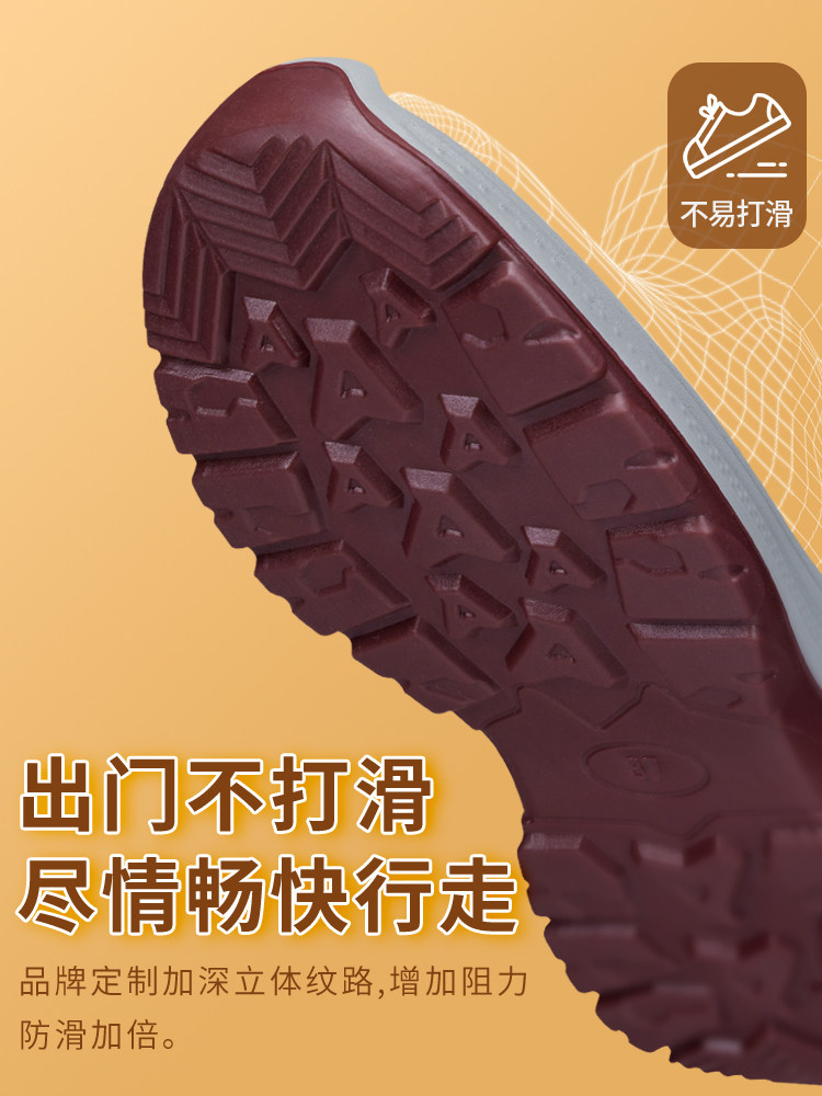 Old Beijing Cotton Shoes for Women, Winter 2025 New Style, Fleece-Lined, Thickened, Warm, Soft-Soled Snow Boots for the Elderly, Non-Slip Mom Shoes