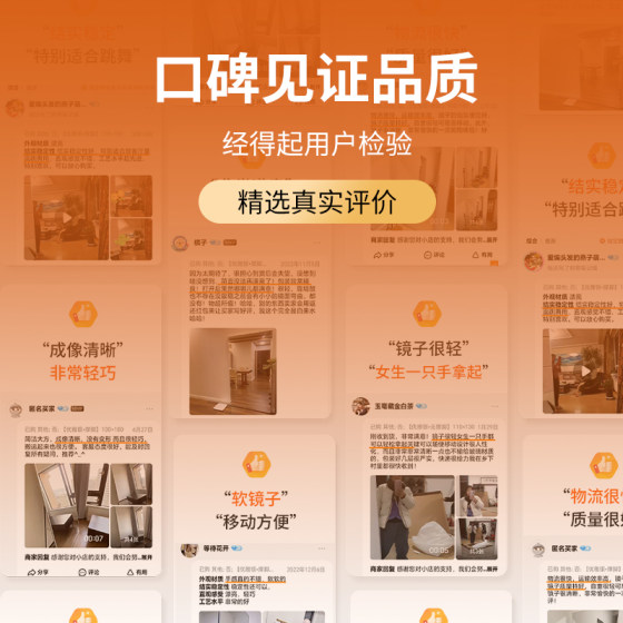 brisafe舞蹈镜可移动跳舞镜子家用练舞镜健身大镜子全身镜穿衣镜