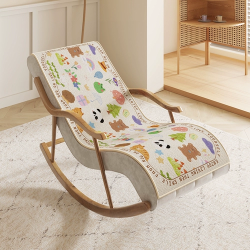 Мультяшный шелковый диван, летняя подушка, нескользящая качалка