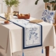 Ю Мо Плоскоугольная синяя скатерть с кисточкой Ощущение онемения