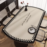 Американский овальный коврик для стола, водонепроницаемый и маслостойкий, не требующий стирки, теплоизоляционный, складная скатерть, кожаный коврик для дома, гостиной, журнального столика