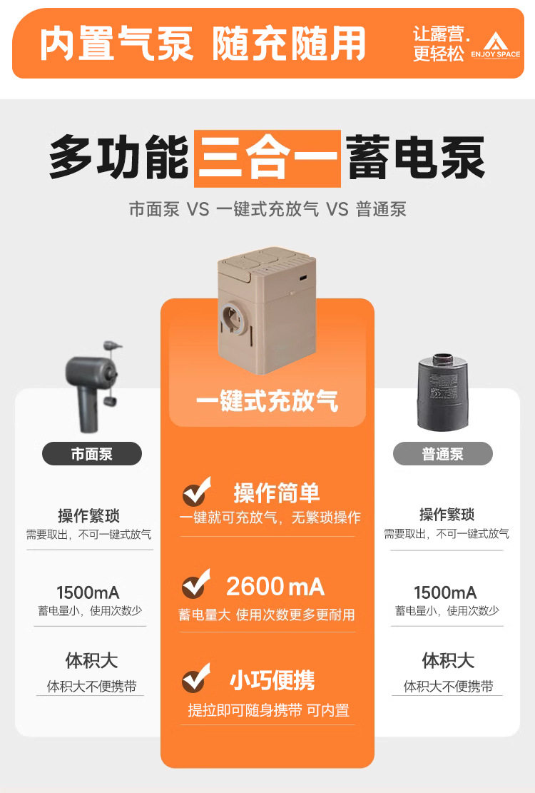 Дорожный автоматический надувной диван для кемпинга для двоих для сна, увеличенная толщина enjoy space 