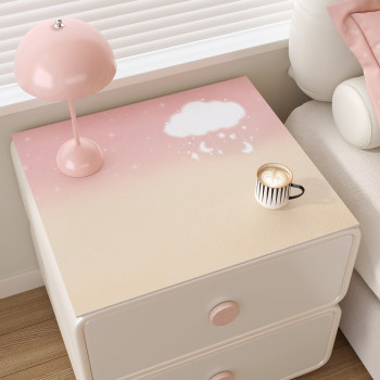 Gradient bedside table cover cloth washing machine light luxury high-end sense tablecloth protective pad bedroom waterproof dustproof desktop pad Gradient bedside table cover cloth washing machine light luxury high-end sense tablecloth protective pad bedroom waterproof dustproof desktop pad