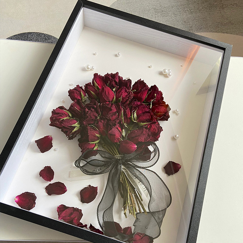 Dried Flower Photo Frame DIY Materials, High-End Creative Handmade LAOSHU Hollow Three-Dimensional Ornaments to Preserve Roses and Eternal Flowers Dried Flower Photo Frame DIY Materials, High-End Creative Handmade LAOSHU Hollow Three-Dimensional Ornaments to Preserve Roses and Eternal Flowers