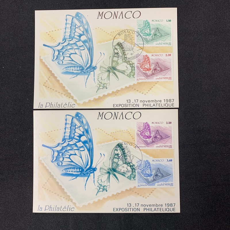 Mc2-461 Monaco 1987 Butterfly and Insect Stamp, Albeson, Engraved Edition, Set of 4, Maximum Postage Stamp Mc2-461 Monaco 1987 Butterfly and Insect Stamp, Albeson, Engraved Edition, Set of 4, Maximum Postage Stamp