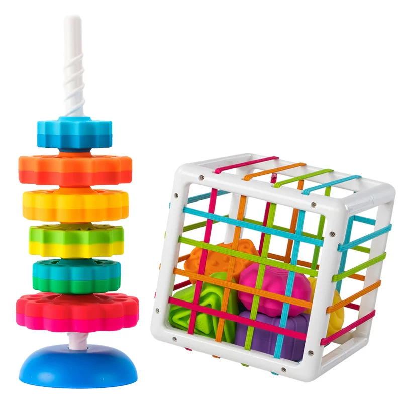 Fatbrain, set, geometric cognitive children's tower, toy, 2 years