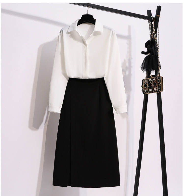 Стильные костюмы plus size women's clothing fat sister skirt two-piece set wo
