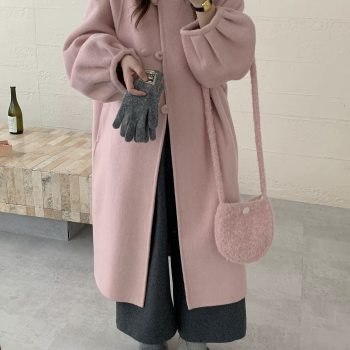 New chinese style double-sided wool coat