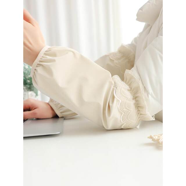 Sleeves anti-dirty cute sleeves for women 2026 new winter long sleeves women's extended and widened adult sleeves down jacket