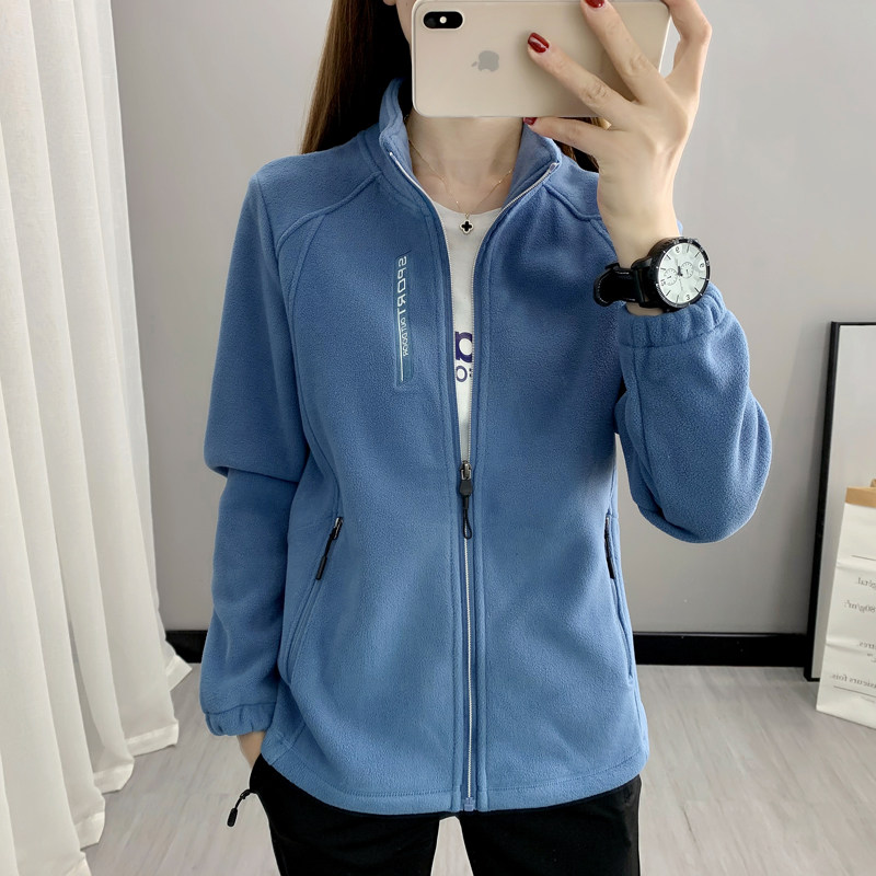 (Classic) Fleece Women's Thick Fleece Jacket Autumn and Winter Home Casual Cardigan Outdoor Sports Sweater