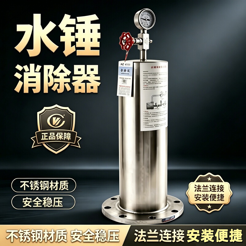 304 Stainless Steel Water Hammer Absorber 9000X-16P/25P Water Hammer Eliminator Dn50 100 150 400