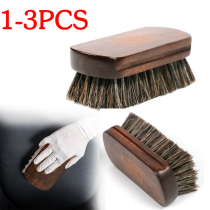 Horsehair Leather Textile Cleaning Brush for Car Interior Fu