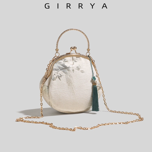 GIRRYA Небольшая цепь, небольшая сумка, сумка через плечо, китайский стиль, с вышивкой
