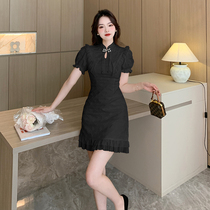 Real shot improved version of cheongsam hip-covering dress summer 2023 new small temperament slim skirt 902