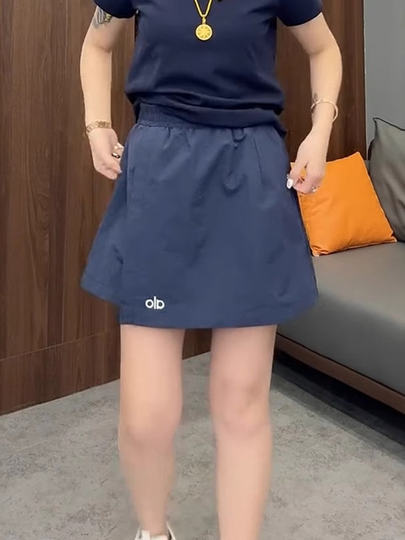 Plus Size 2025 Summer Thin Quick-Drying Casual Sports Skirt Pants for Women, High-Waisted, Slimming, Anti-Exposure Half Skirt for Fat Women