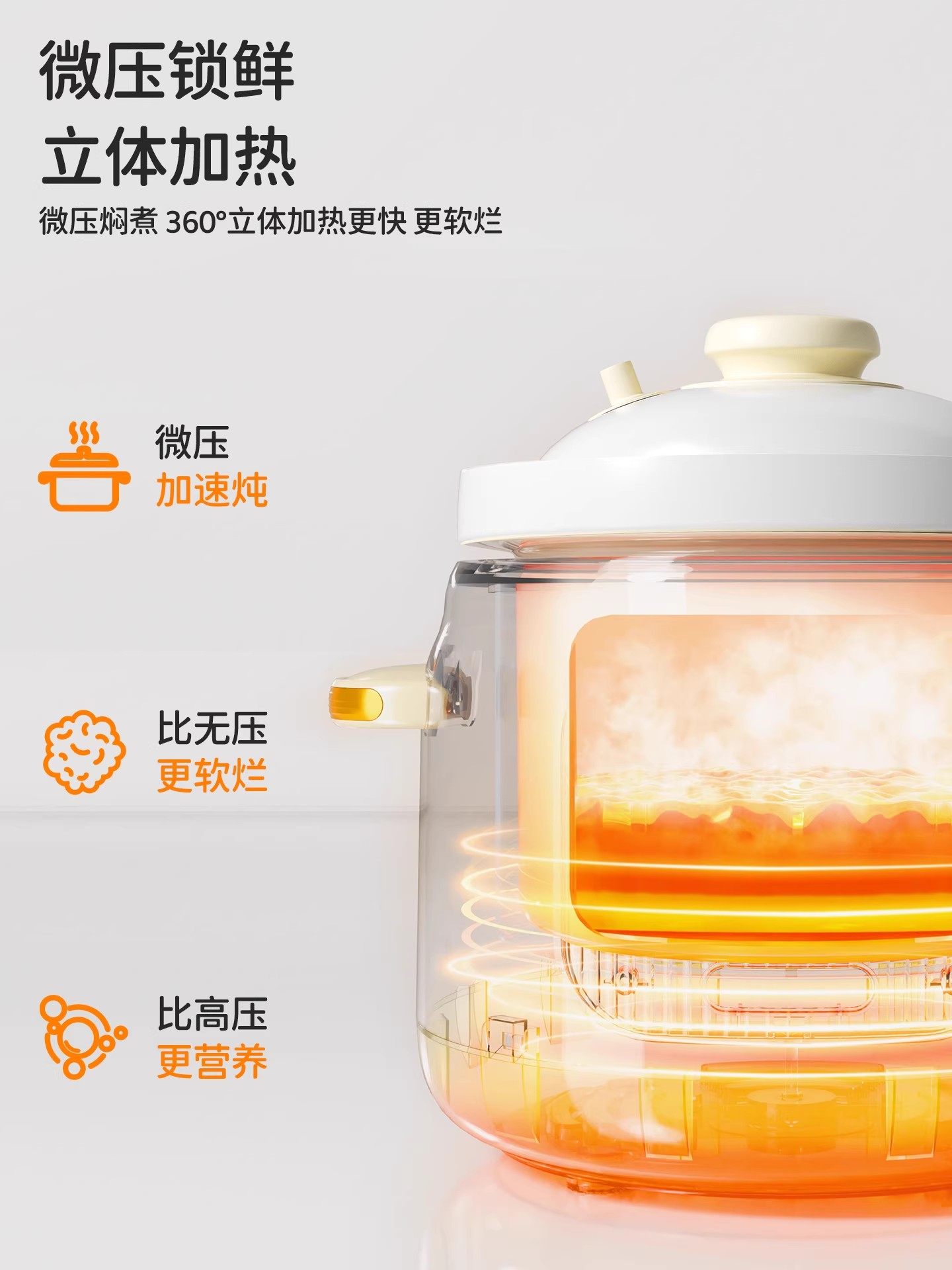 Blackbaby Micro-Pressure Rice Oil Baby Food Supplement Pot, Multifunctional Steaming and Cooking All-In-One, Specially Designed for Babies