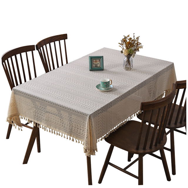 Square simple modern tablecloth hollow lace