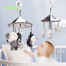 Baby bedside hanging toy crib pendant black and white card bed bell cradle hanging decoration roof hanging bell