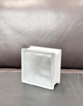 Indonesia imported super white square 145X145X80 frosted cloud pattern hollow glass brick partition wall crystal brick