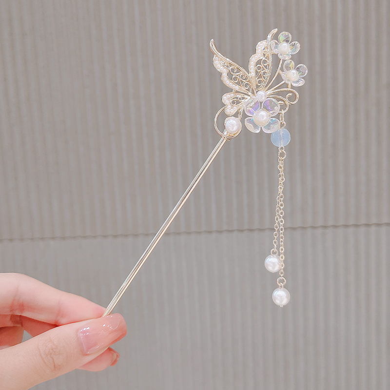 Butterfly Stale Wind Shake Hairpin Han costume Advanced Headdresser Presley Cello Chinese Precursor Hairpin