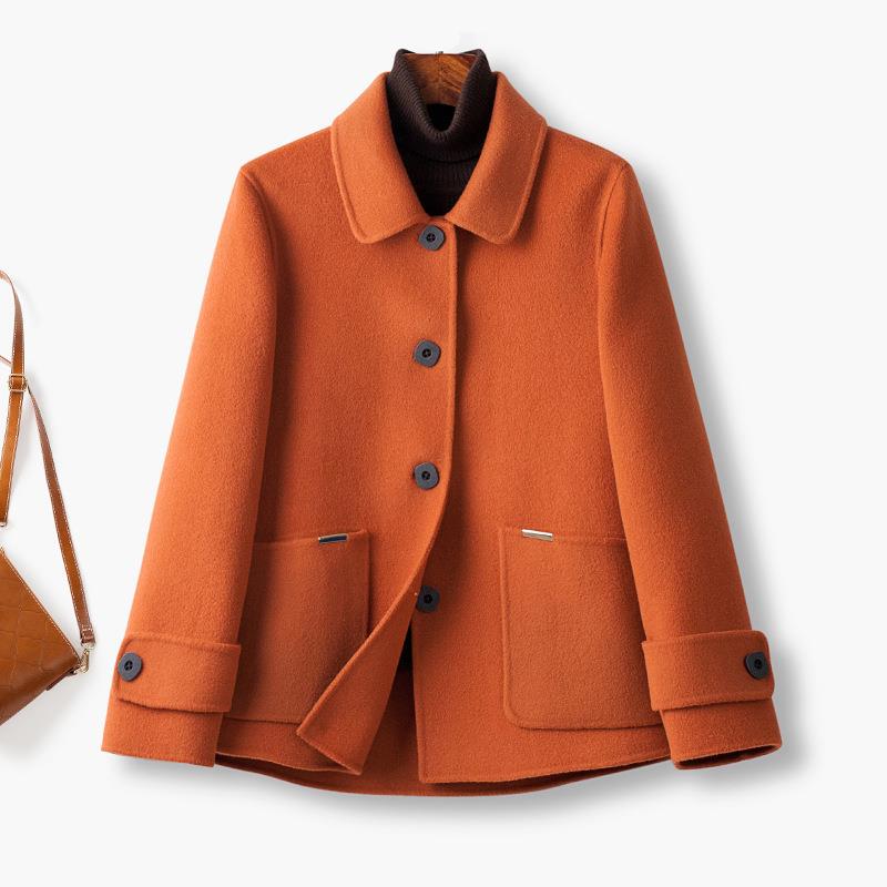 Casual Short Woolen Coat for Petite Women, Cashmere, Suitable for Middle-Aged Mothers, Double-Sided Wool, New Autumn/Winter 2025 Model Casual Short Woolen Coat for Petite Women, Cashmere, Suitable for Middle-Aged Mothers, Double-Sided Wool, New Autumn/Winter 2025 Model