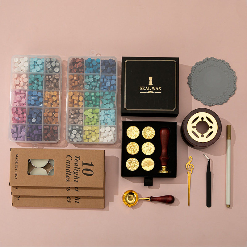 新しいクリエイティブなシーリングワックススタンプ卸売セット、ロマンチックなマカロンシーリングワックススタンプ、ジャーナルステッカー、封筒の封緘、結婚記念日、誕生日、520、七夕、バレンタインデーのギフト、炉用ワックス顆粒