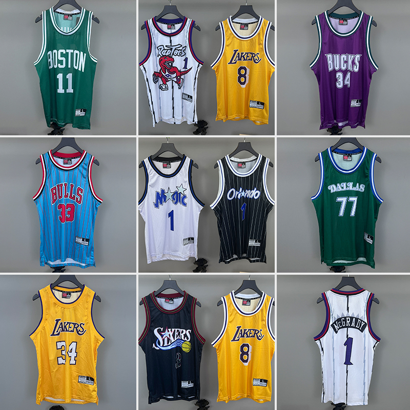 Retro Jersey American Lakers Kobe Iverson Tracy Mcgrady James Summer Breathable Large Mesh Basketball Uniform Vest Retro Jersey American Lakers Kobe Iverson Tracy Mcgrady James Summer Breathable Large Mesh Basketball Uniform Vest