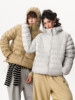 Trendy Niche 90 White Duck down Ribbed down Jacket for Men and Women, New Winter Outdoor Cold-Proof and Warm Couple's Coat