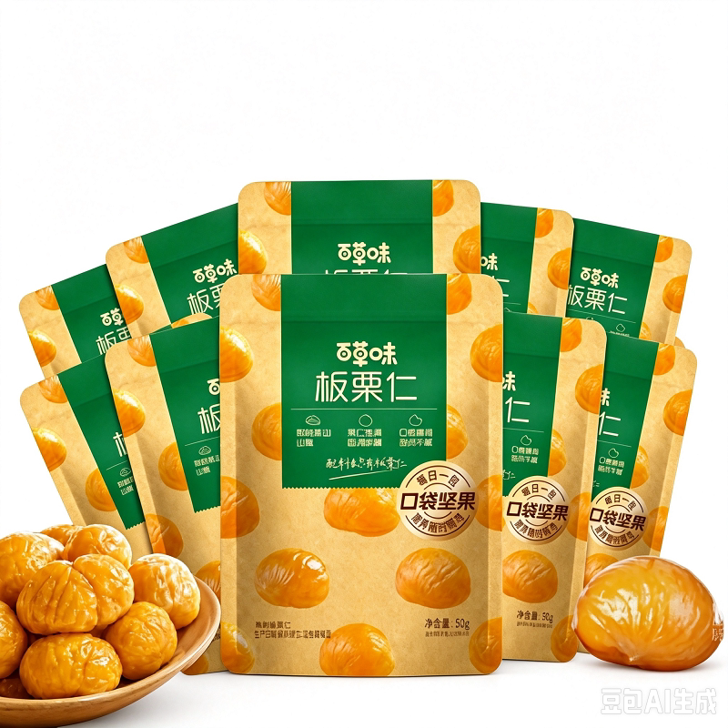 【下拉减5元】百草味即食板栗仁50gx1
