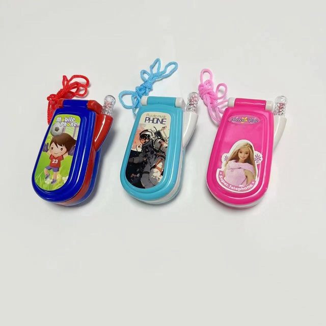 Flip phone toy music toy phone baby child simulation mobile phone cartoon boy girl baby can chew