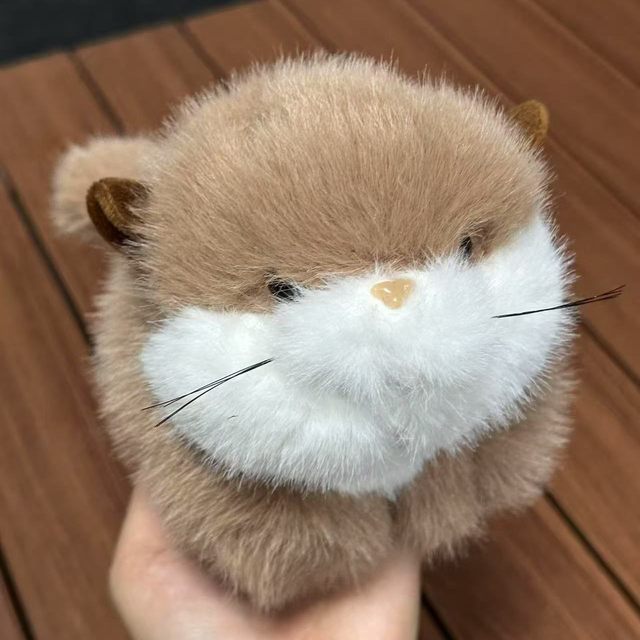 Little Otter Snap Ring Doll Doll Pull Rope Wagging Tail Children's Adult Bracelet Cute Plush Toy Gift for Women