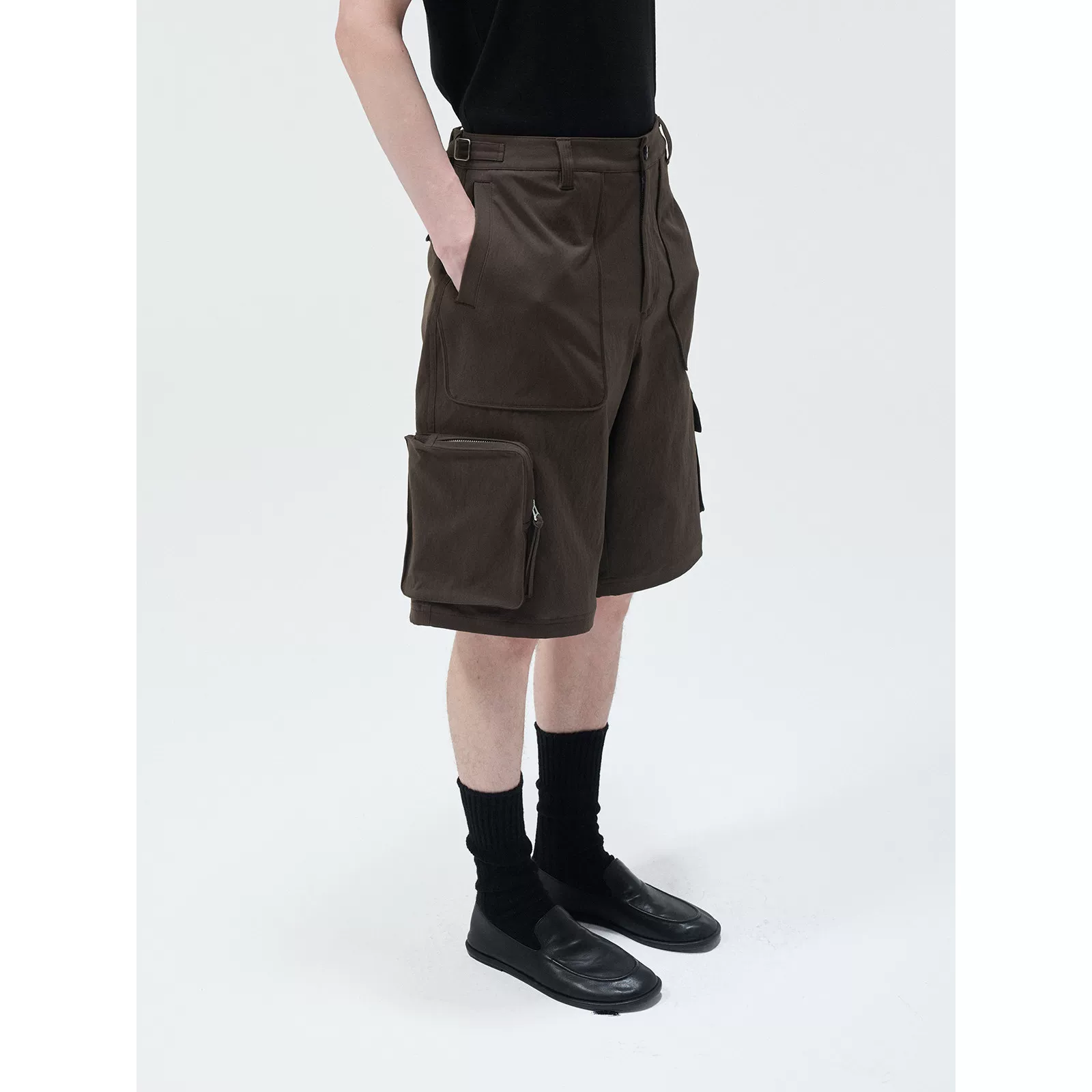 Шорты карго из Cordura нейлона с тремя карманами, регулируемая талия, NS10B12