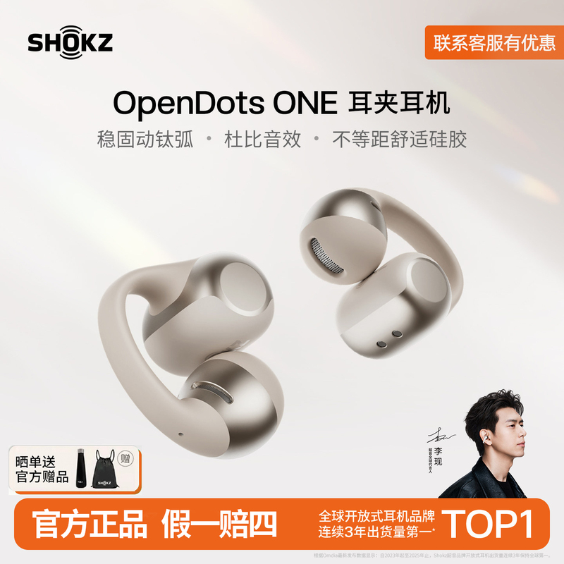 Shokz Shaoyin Bluetooth Open-Ear Headphones Opendots One Clip-On New Ear Clip Sports E310