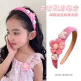 Детский розовый поролоновый ободок, мультяшный кролик, детские шпильки для волос, аксессуар для волос, новая коллекция