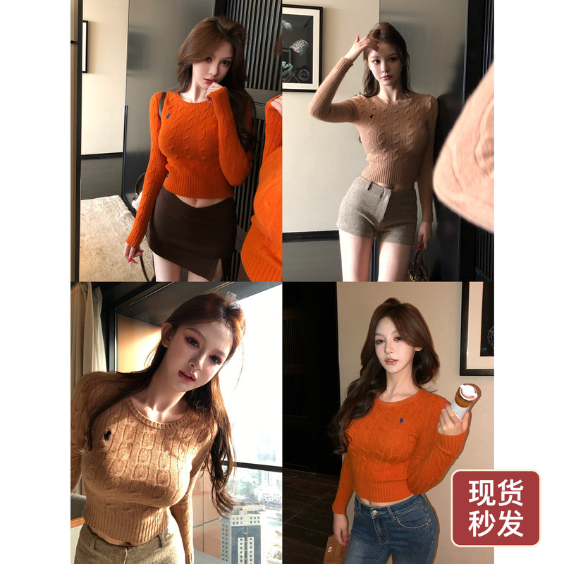 [in Stock] Fonyonse High-Smart Girlfriend Pure Wool Pullover Sweater for Women Spring Knit Top